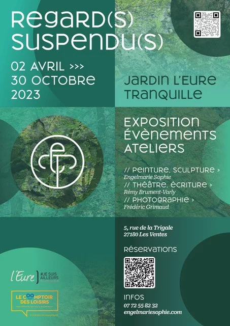 expo2023 affiche de l'exposition jardin l'eure tranquille 2023